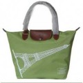 Sac A Main Longchamp France soldes sorties Le Pliage Tour Eiffel Vert